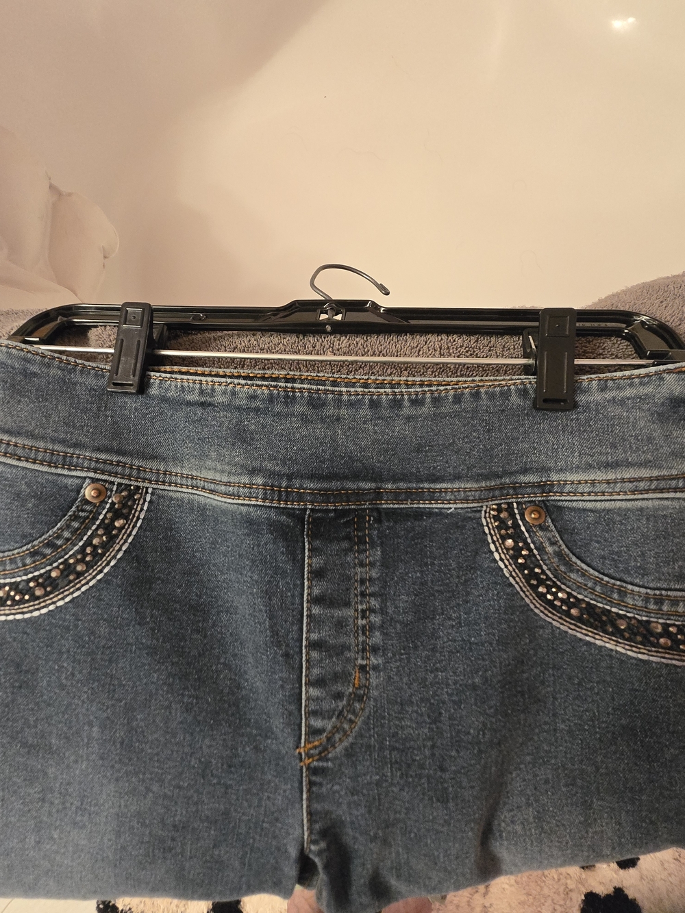 Chico's Embellished Blue Denim Jeggings Stretch Cotton Size Chico's 00/4US